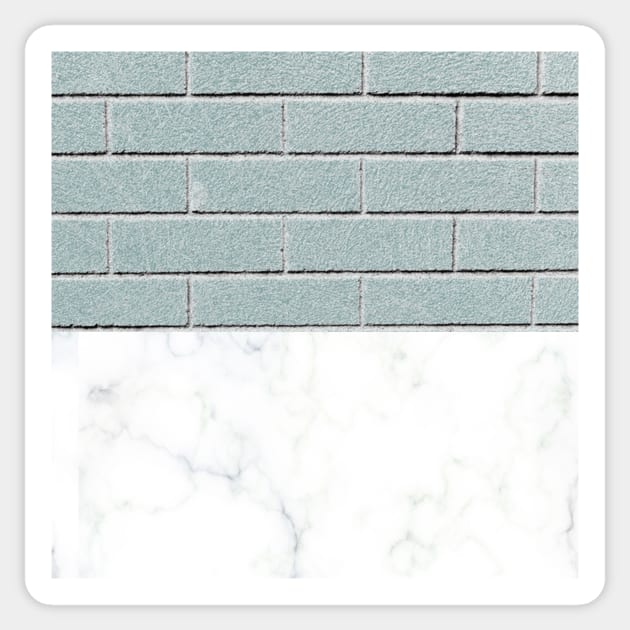 Teal brick marble Sticker by RoseAesthetic